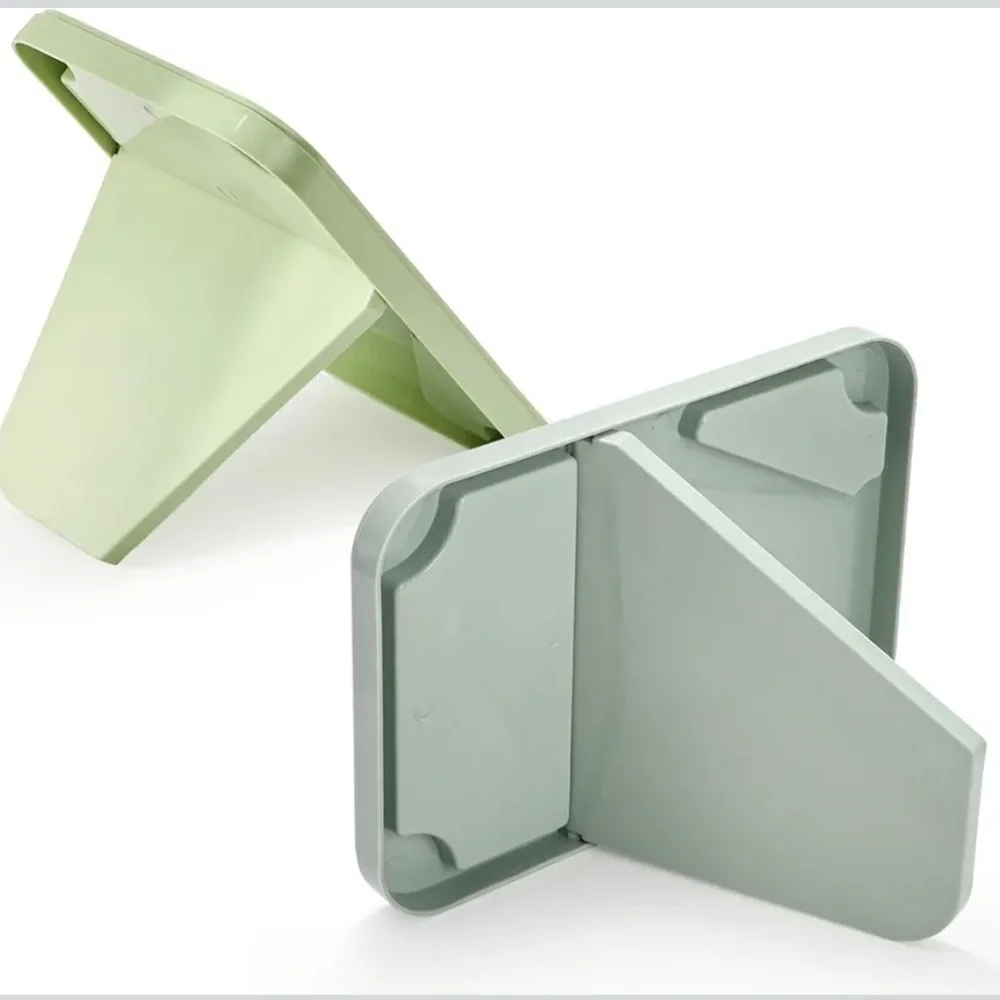 Portable Folding Makeup Mirror with Storage -, Mint